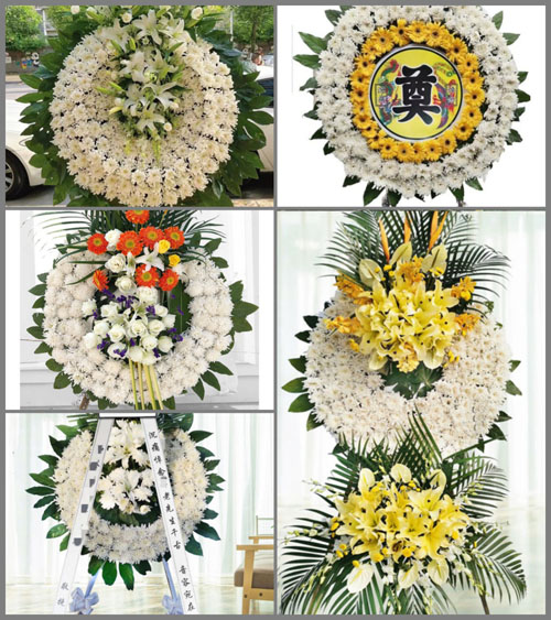 安徽芜湖市无为县白茆镇天然洲村花圈速递